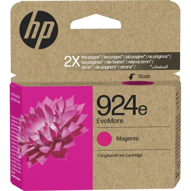 HP inktcartridge 924e, 800 pagina's, OEM 4K0U8NE, magenta