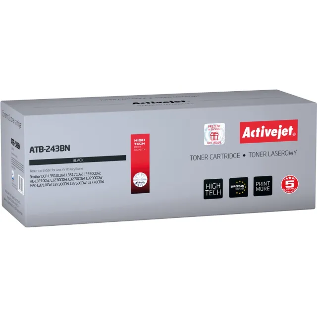 ActiveJet ATB-243BN toner voor brother printer; Brother TN-243BK Vervanging; Opperste; 1000 pagina's; zwart.