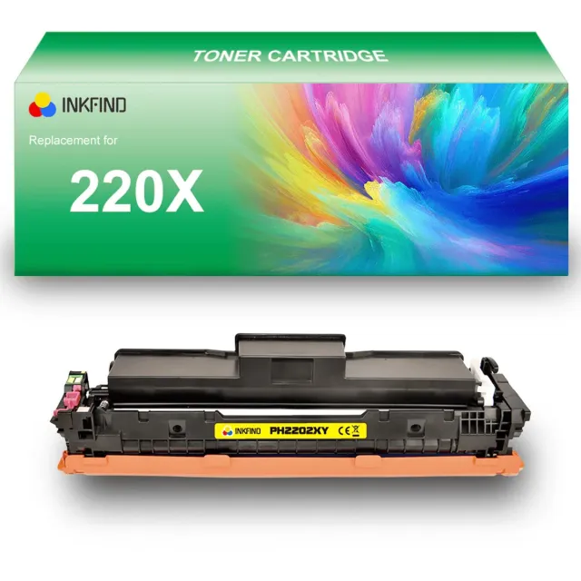 INKFIND 220X (W2202X) Geel tonercartridge compatibel met HP 220X (W2202X) Geel en toner cartridge - 1-pack Geel Geel x 1