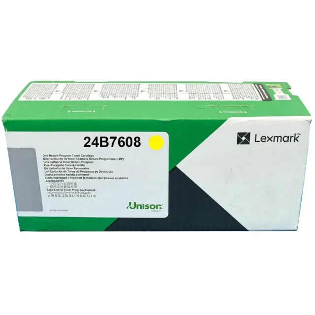 Lexmark 24B7608 tonercartridge 1 stuk(s) Origineel Geel