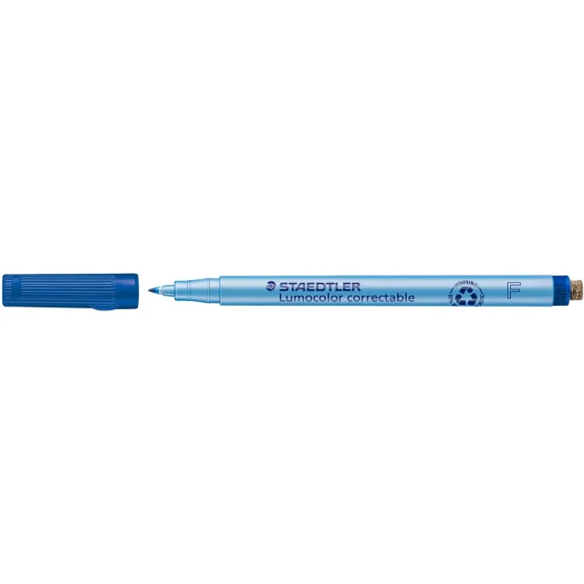 Staedtler Lumocolor uitwisbare pen, schrijfbreedte: 0,6 mm, blauw