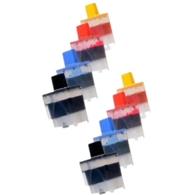 KATRIZ huismerk inkt LC900/LC41 Zwart,Cyaan,Magenta,Geel (2sets )| 8 stuks | Geschikt voor Brother FAX1840C, FAX1940CN, FAX2440C, MFC210C, MFC420CN, MFC620CN, MFC3240C, MFC3340CN, MFC5440CN , MFC5840CN Zwart,cyaan, Magenta, Geel
