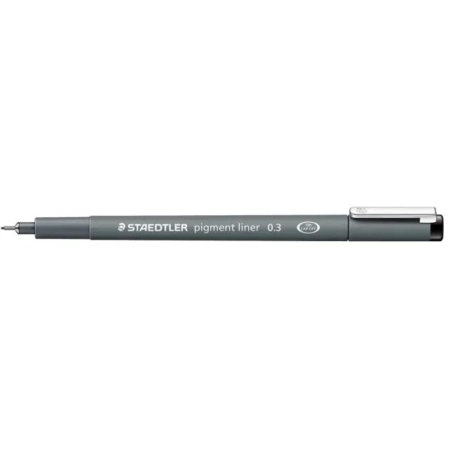 Staedtler pigment liner fineliner, ronde punt, schrijfbreedte 0,3 mm, zwart