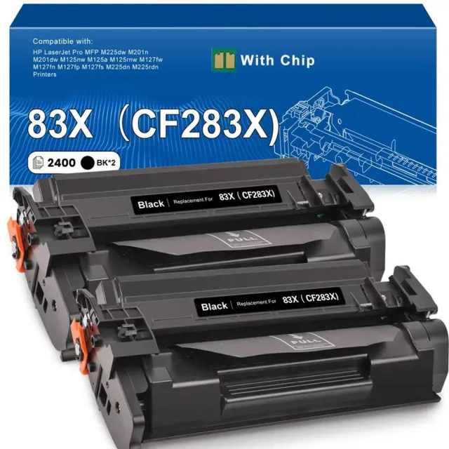 WeCare Huismerk toner HP 83X CF283X / Cartridge Canon 737 Zwart - 2400 pagina's | Geschikt voor HP Laserjet Pro MFP M201 M255 en Canon i-SENSYS 2x Zwart