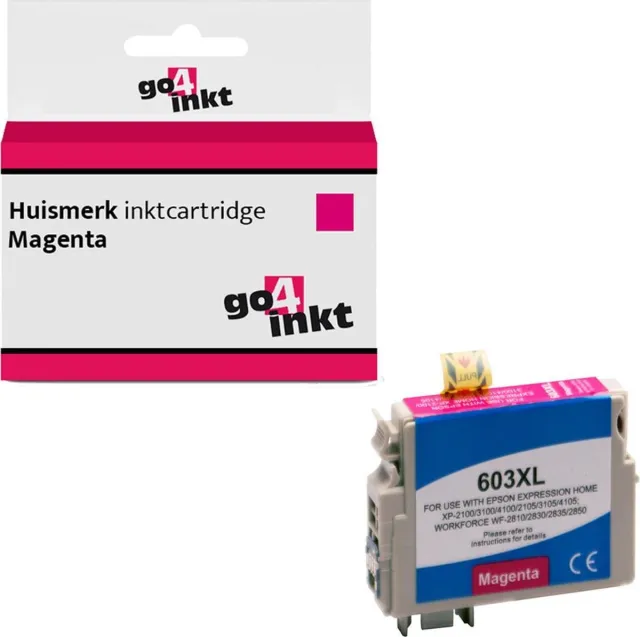 Go4inkt compatible met Epson 603XL m magenta inktcartridge - XP-2100 / XP-2105 / XP-3100 / XP-3105 / XP-4100 / XP-4105 / Workforce / WF-2810DWF