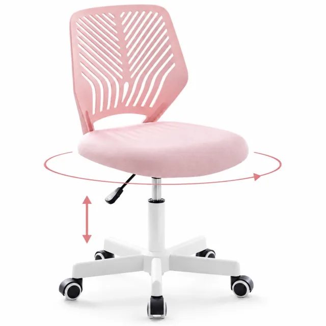 Ergoreal Ergonomische Bureaustoel Roze – Hoogteverstelbaar – Zwenkwielen – Computerstoel – Thuiskantoor / Gaming rose