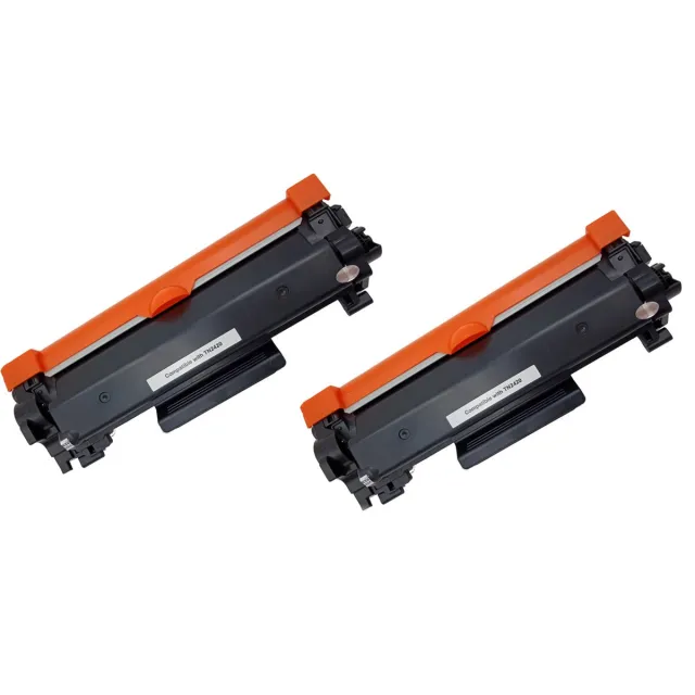 KATRIZ huismerk toner voor Brother TN2420 | DCP-L2510D / DCP-L2530DW/DCP-L2550DN/HL-L2310D/HL-L2350DW/HL-L2370DN/HL-L2375DW/MFC-L2710DN/MFC-L2710DW/MFC-L2730DW/MFC-L2750DW | (2 stuks) 2x Zwart