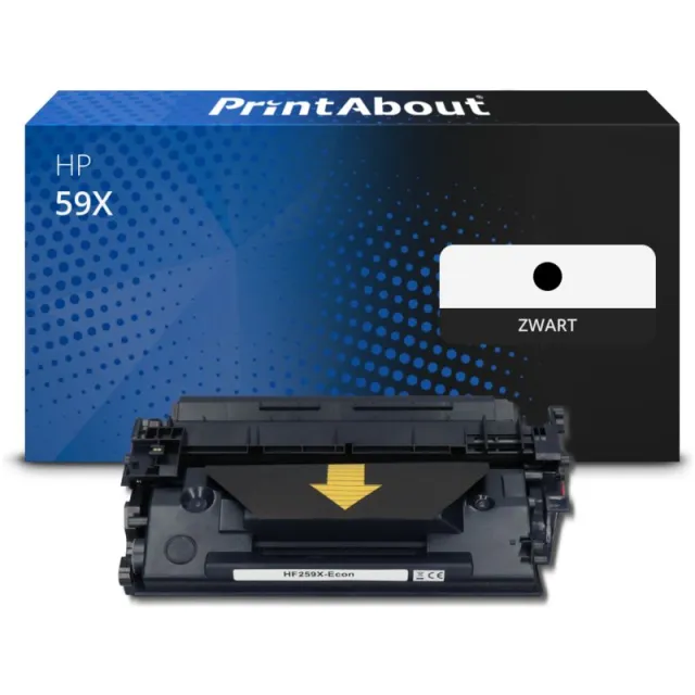 PrintAbout huismerk Toner 59X (CF259X) Zwart Hoge capaciteit Geschikt voor HP