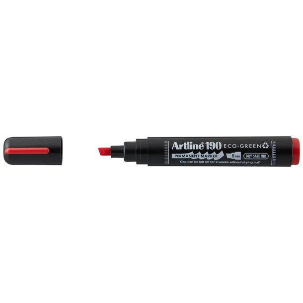 Artline Permanent marker Artline 190 Dry Safe Eco schuin 2-5mm rood