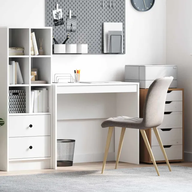 vidaXL Bureau Wit 90 x 40 x 76 cm, foto 2