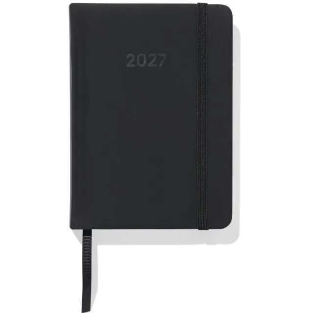HEMA Agenda 2027 A6 kunstleer zwart (zwart)