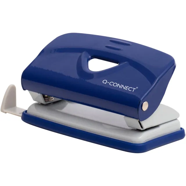 Q-CONNECT Light Duty perforator, metaal, 10 blad, blauw