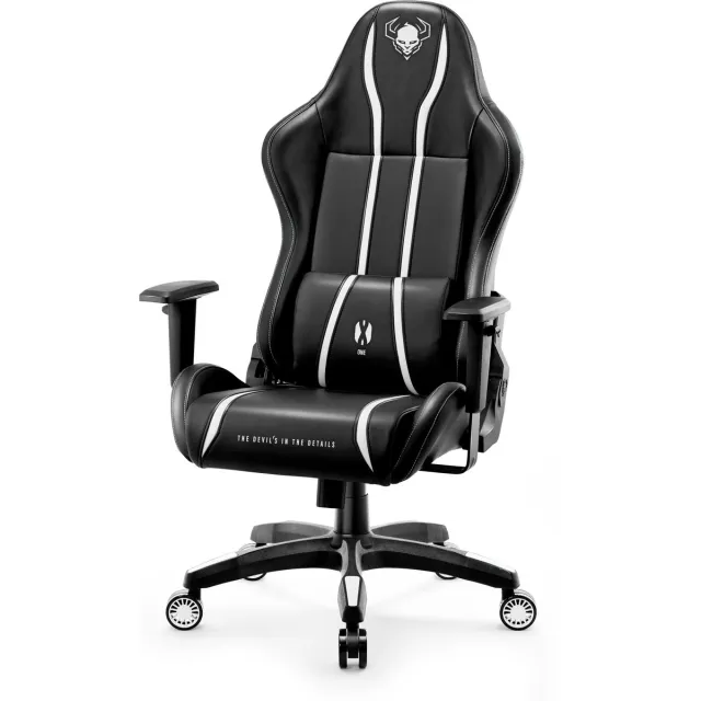 Diablo Chairs Gaming stoel X.One 2.0 - Bureaustoel verstelbaar - Normale maat - Wit en zwart