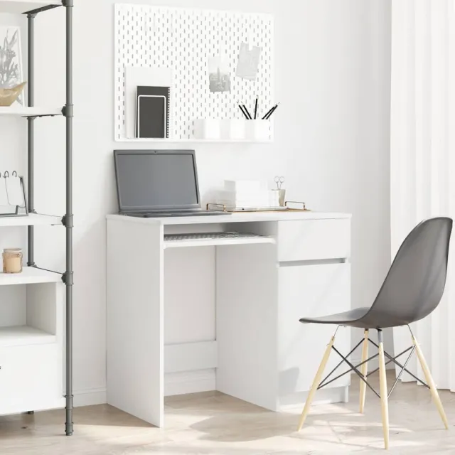 vidaXL Bureau 86x49x76 cm spaanplaat wit, foto 2