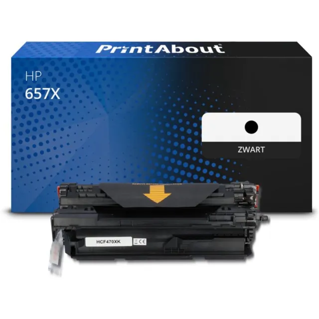 PrintAbout Huismerk HP 657X (CF470X) Toner Zwart Hoge capaciteit
