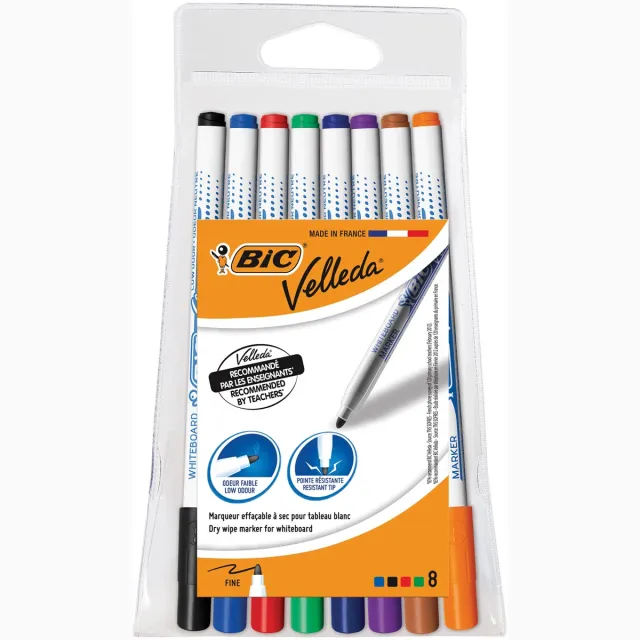 Velleda Bic whiteboardmarker 1721 pak van 8 stuks blauw