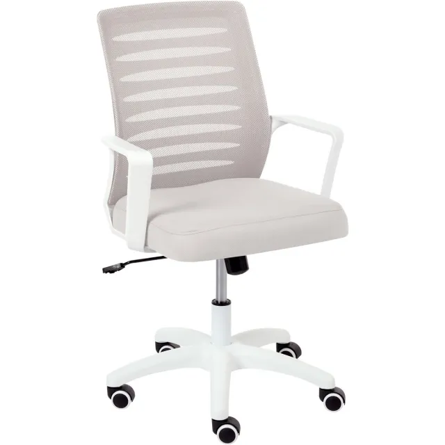 Beliani RADIANT - Bureaustoel - Lichtgrijs - Mesh