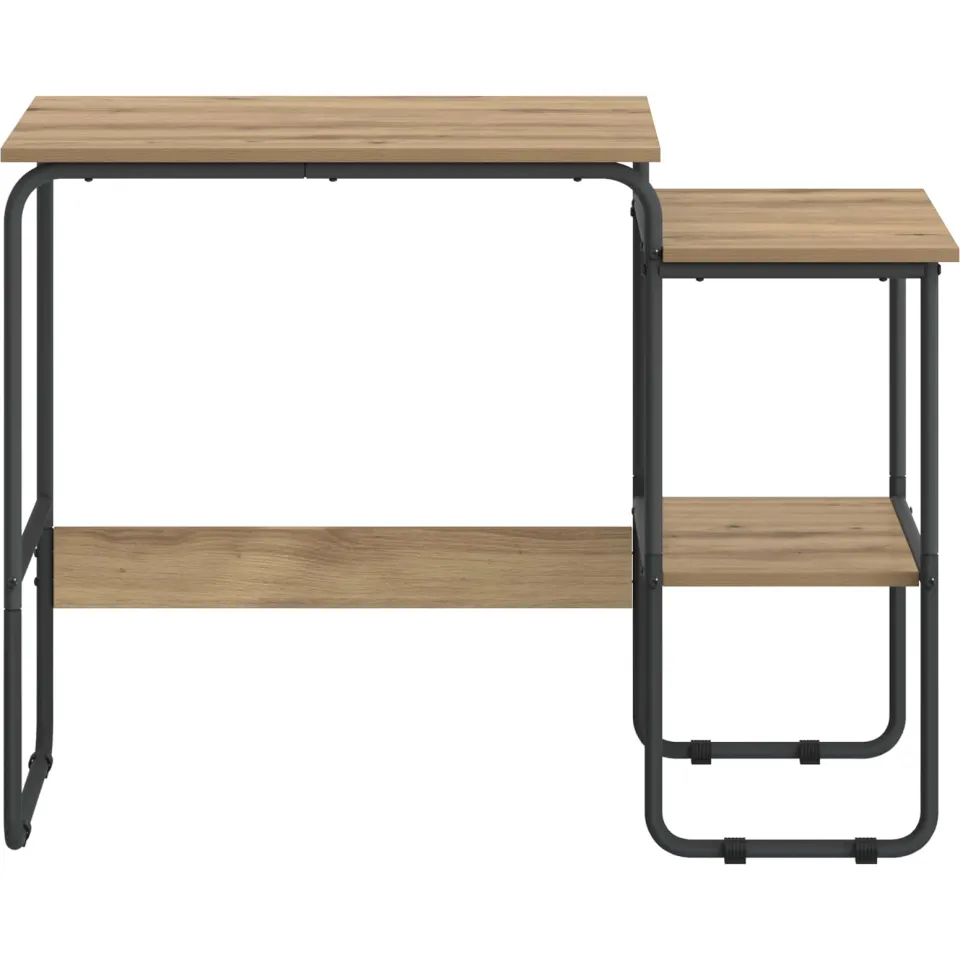 vidaXL Bureau met opbergruimte Artisanaal eiken 100 x 50 x 75 cm Bruin