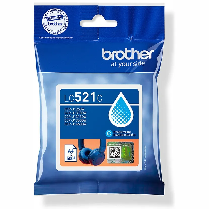 Brother LC-521C inktcartridge cyaan blauw, foto 3