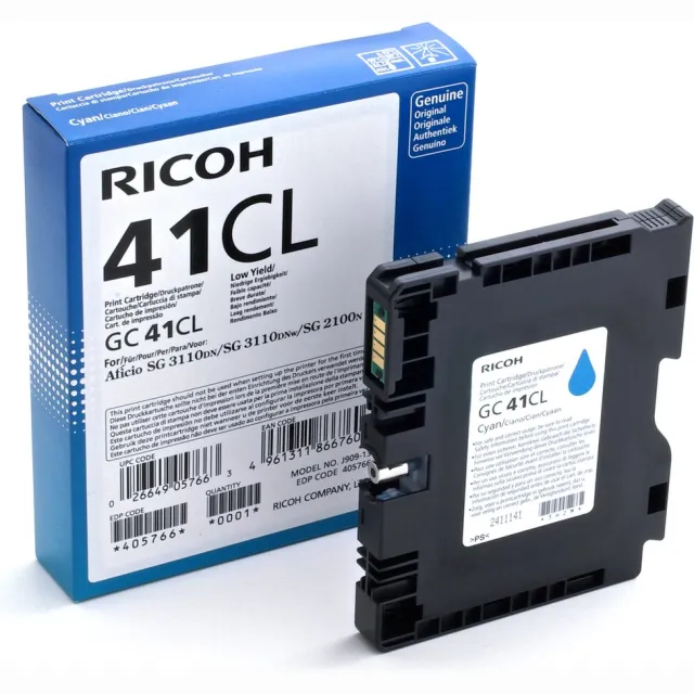 Ricoh Original Ink Cartridge Ricoh 405766 Cyan