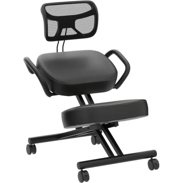 Thuys Kniestoel Ergonomisch - Postuur & rug corrector - Verstelbare bureaustoel - Comfortabel ontwerp - Zwart