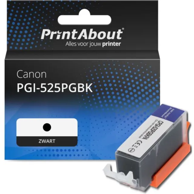 PrintAbout huismerk Inktcartridge PGI-525PGBK Zwart geschikt voor Canon
