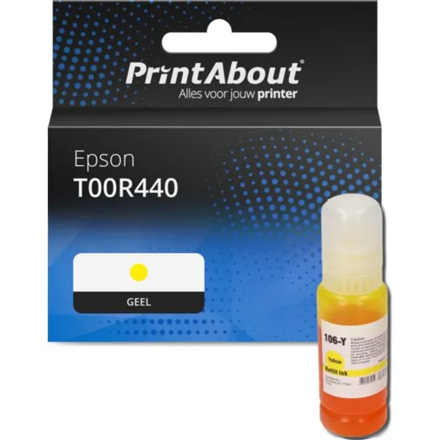 PrintAbout Huismerk Epson T00R440 Inktcartridge Geel