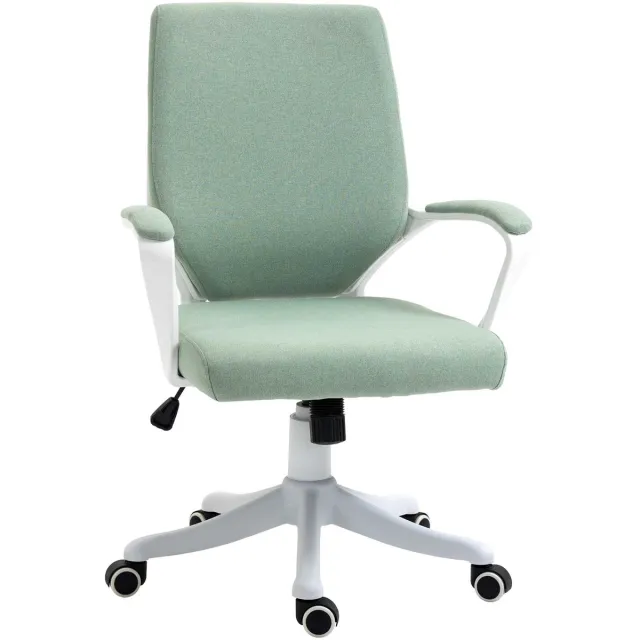 Clruro Bureaustoel - 62x69x92-100 cm - Ergonomisch met Kantelfunctie en 360° Wielen - Polyester - Groen