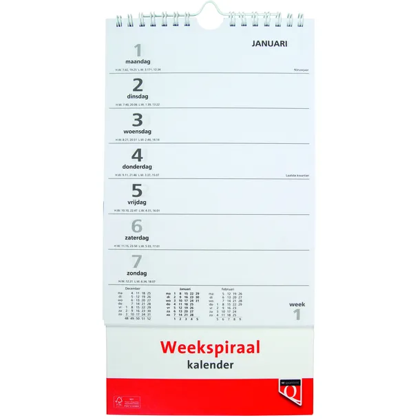 Quantore Weekspiraalkalender 2027 Quantore