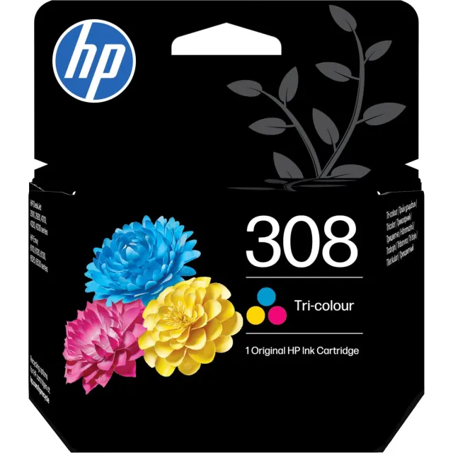 HP 308 originele 2-pack combo zwarte/driekleureninktcartridges Zwart;Cyaan;Magenta;Geel
