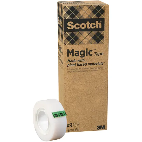 Scotch Plakband Scotch Magic 900 19mmx33m onzichtbaar mat 9 rollen