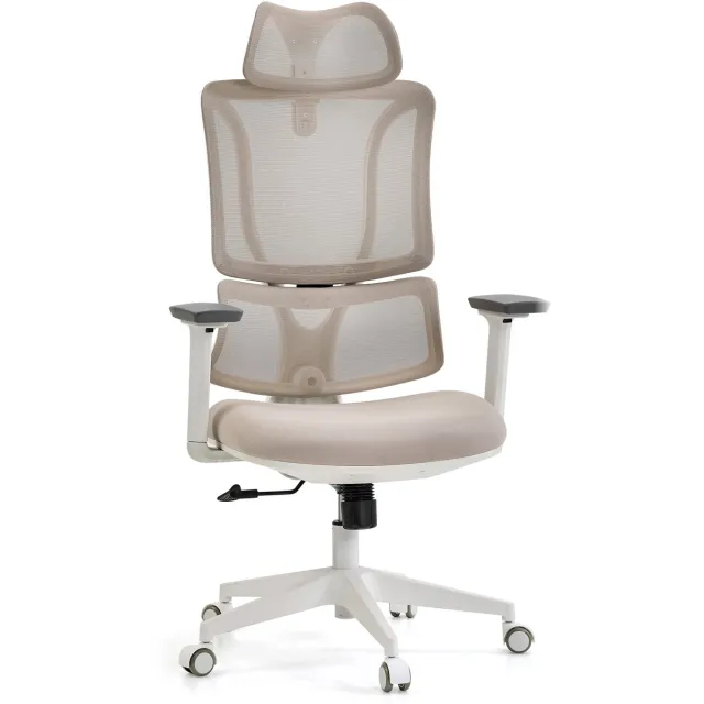MyBuero Bureaustoel / draaistoel ERGOMY W Zitting stof / rugleuning netstof beige mybuero