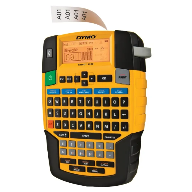 Dymo beletteringsysteem Rhino 4200 koffer, qwerty wit