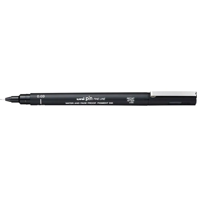 Uni-Ball Uni Pin fineliner, ronde punt, 0,03 mm, zwart