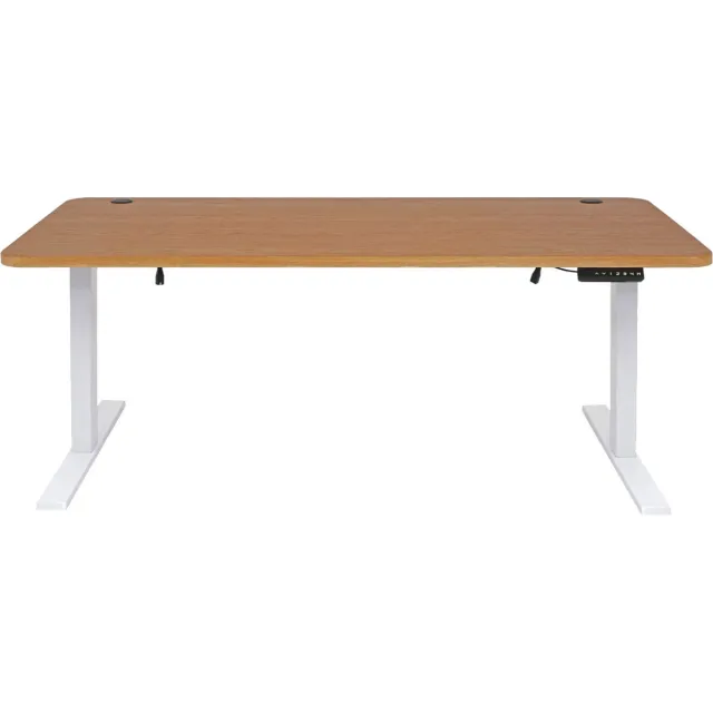 Cosmo Casa Bureau, Computertafel, Elektrisch Hoogte Verstelbaar 160x80cm 53kg MVG - Bruine Structuur, Wit