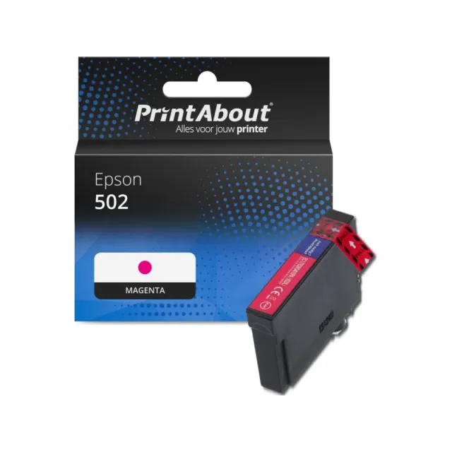 PrintAbout huismerk Inktcartridge 502 (C13T02V34010) Magenta Geschikt voor Epson