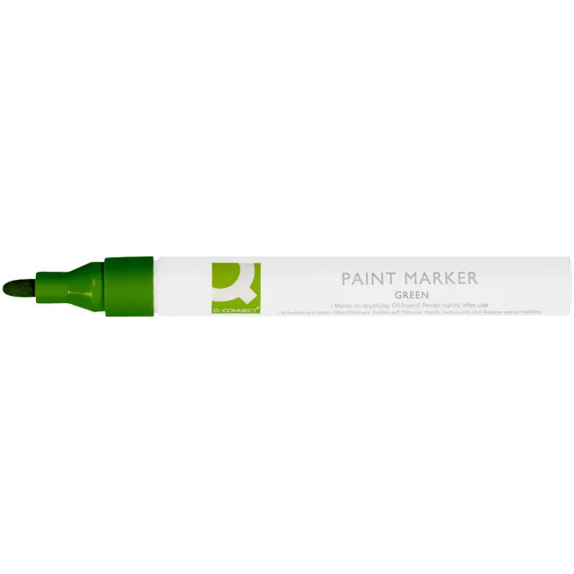 Q-CONNECT paint marker, op oliebasis, ronde punt, groen