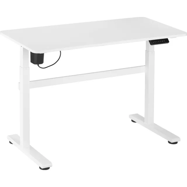 VDD Gaming Zit sta bureau elektrisch in hoogte verstelbaar - 118 x 58 cm - wit