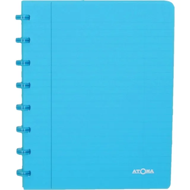 Atoma Trendy schrift, ft A5, 144 bladzijden, geruit 5 mm, transparant turkoois