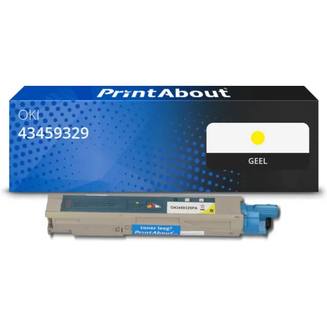 PrintAbout huismerk Toner 43459329 Geel Geschikt voor OKI
