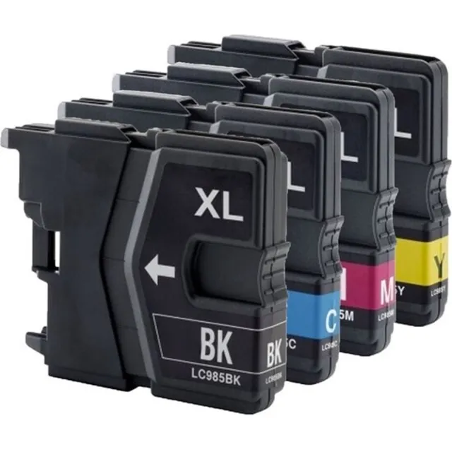Inktkeuze LC-985 XL Zwart + Alle Kleuren Set - Huismerk inktcartridge compatible met Brother DCP 145C \ DCP 163C \ DCP 165C \ DCP 167C \ DCP 185C \ DCP 195C \ DCP 365CN \ DCP 375CW \ DCP 383C \ DCP 385C \ DCP 387C \ DCP 395CN \ DCP 585CW \ DCP 6690CW Zwart, Cyaan, Magenta, Geel