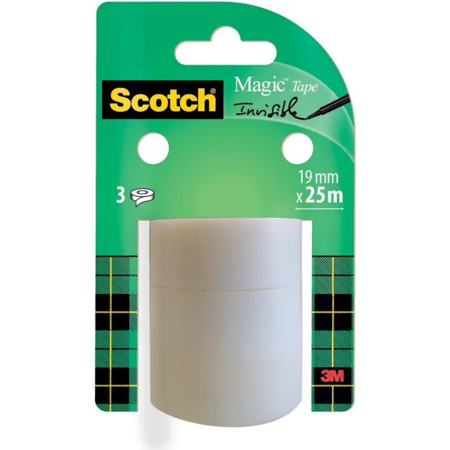Scotch Magic plakband 19 mm x 25 m, 3 rollen