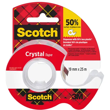 Scotch Plakband Scotch Crystal 600 19mmx25m transparant + handdispenser