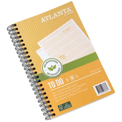 Djois Things to do Djois Atlanta recycled papier Summer 195x125mm 100 vel 70gr geel 2 stuks