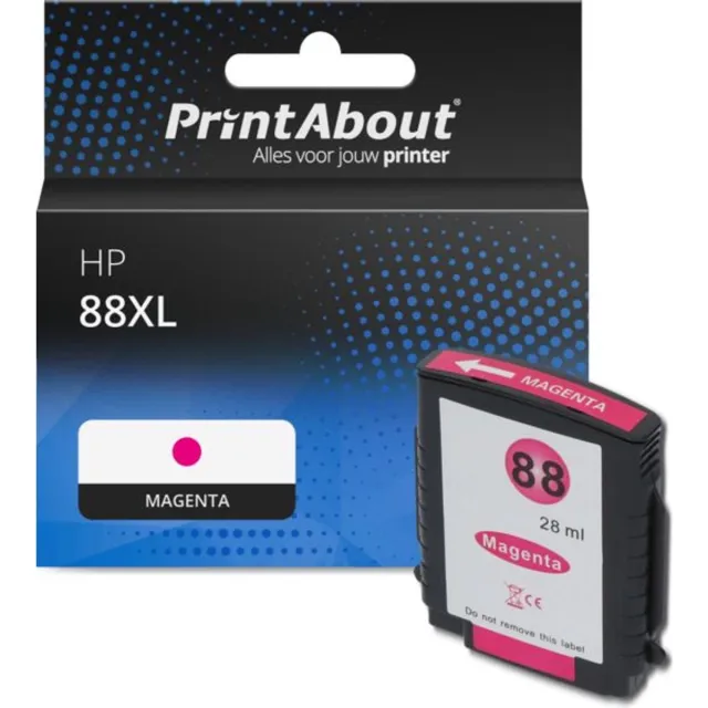 PrintAbout huismerk Inktcartridge 88XL (C9392AE) Magenta Hoge capaciteit geschikt voor HP
