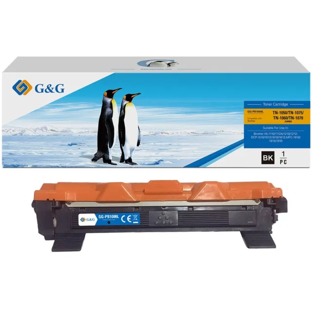 G&G TN-1050 XL Toner geschikt voor Brother TN-1050 - Zwart - Hoge Capaciteit - 1800 pagina's zwart XL