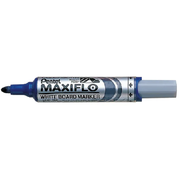 Whiteboardmarker Pentel MWL5M Maxiflo rond 3mm blauw