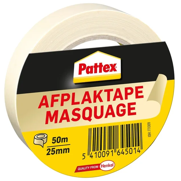 Pattex Afplaktape Pattex 25mmx50m creme