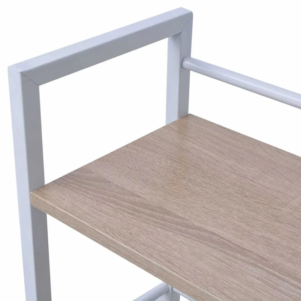vidaXL Bureau met boekenkast 4-laags eikenkleurig, foto 4