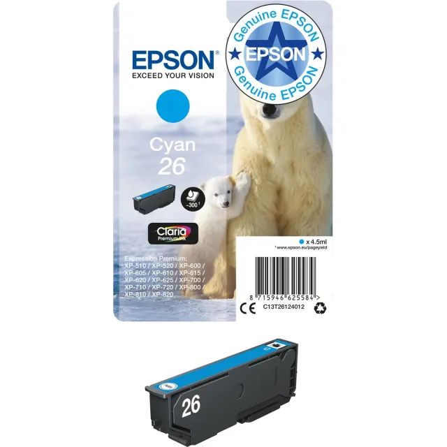 Epson 26 - Inktcartridge / Cyaan
